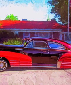 Black And Red 48 Chevy Fleetline Car Art paint by number