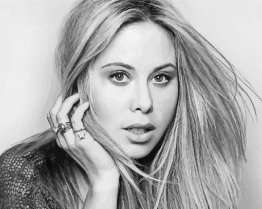 Black And White Tara Lipinski paint by number