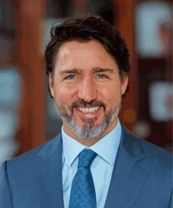 Canada Prime Minister Justin Trudeau paint by number