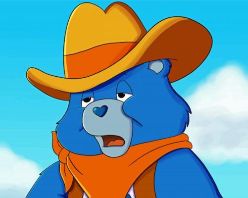 Cartoon Cowboy Bear paint by number