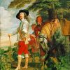 Charles I Of England By Antoine Van Dyck paint by number