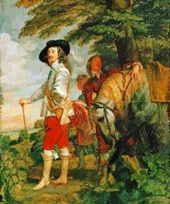 Charles I Of England By Antoine Van Dyck paint by number