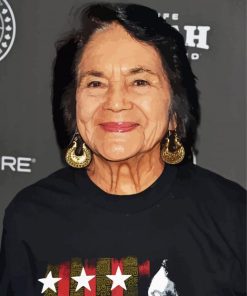Civil Rights Activist Dolores Huerta paint by number