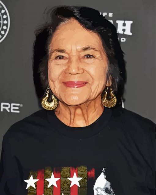 Civil Rights Activist Dolores Huerta paint by number