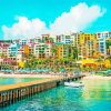 Colorful Beach Buildings In US Virgin Islands paint by number