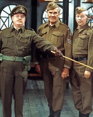 Dads Army Sitcom Characters Paint by number