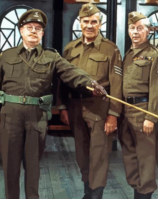 Dads Army Sitcom Characters Paint by number