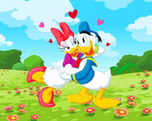 Daisy Duck And Donald Love paint by number