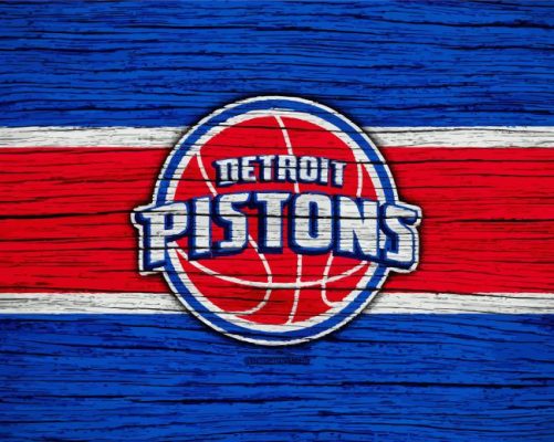 Detroit Pistons Basketball Team Logo Paint by number