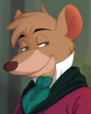 Disney Basil Great Mouse Detective paint by number