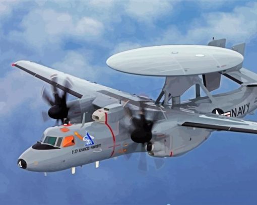 E2d Hawkeye Plane Paint by number