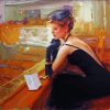 Elegant Lady In Black Dress paint by number