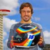 Fernando Alonso Spanish Racing Driver paint by number
