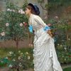 Girl And Roses By Auguste Toulmouche paint by number