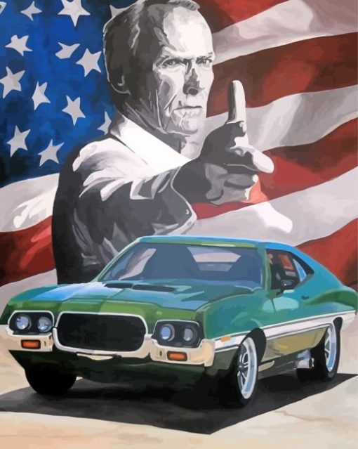Gran Torino Movie Poster Art paint by number