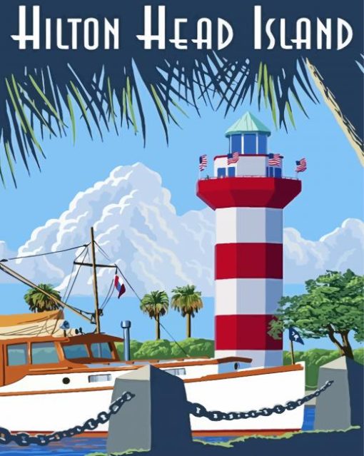 Hilton Head South Carolina Poster paint by number