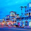 Huntington Beach Buildings paint by number