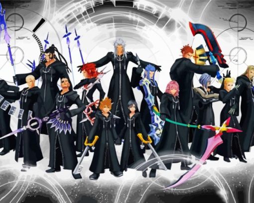 Kingdom Hearts Organization 13 paint by number