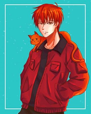 Kyo Sohma And Cat paint by number