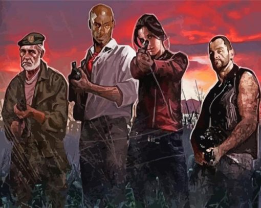 Left 4 Dead Video Game paint by number