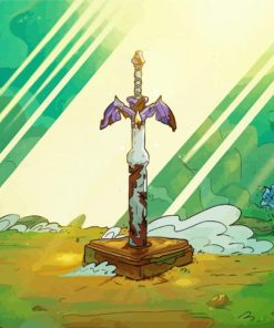 Legend Zelda Master Sword paint by number