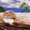 Lake Glass Globe Reflection paint by number