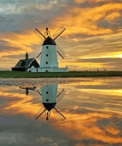 Lytham Windill Water Reflection paint by number