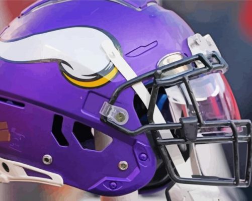 Minnesota Vikings Helmet paint by number