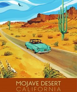 Mojave Desert California Poster paint by number