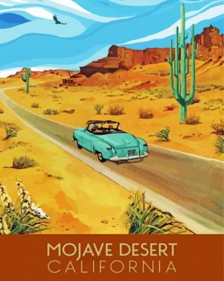 Mojave Desert California Poster paint by number