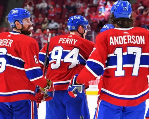 Montreal Canadiens Hockey Team paint by number