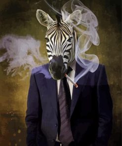 Mr Zebra Smoking paint by number