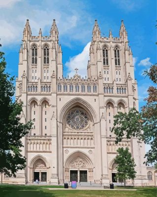 National Cathedral Washington US paint by number