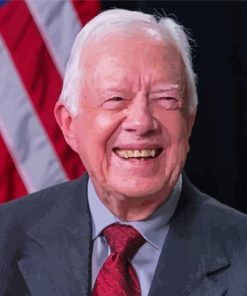 Old President Jimmy Carter paint by number