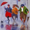 Old Ladies Dancing In The Rain paint by number