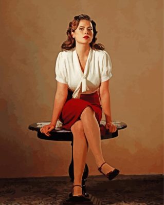 Peggy Carter Marvel Character paint by number