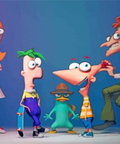 Phineas And Ferb Characters paint by number