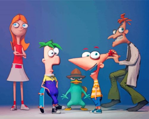 Phineas And Ferb Characters paint by number