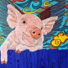 Pig With Wings Art paint by number
