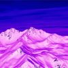 Pink Mountains paint by number