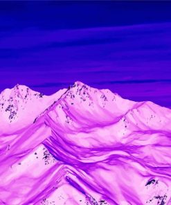 Pink Mountains paint by number