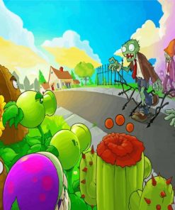Plants VS Zombies Video Game Paint by number