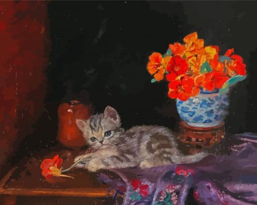 Playful Kitten paint by number