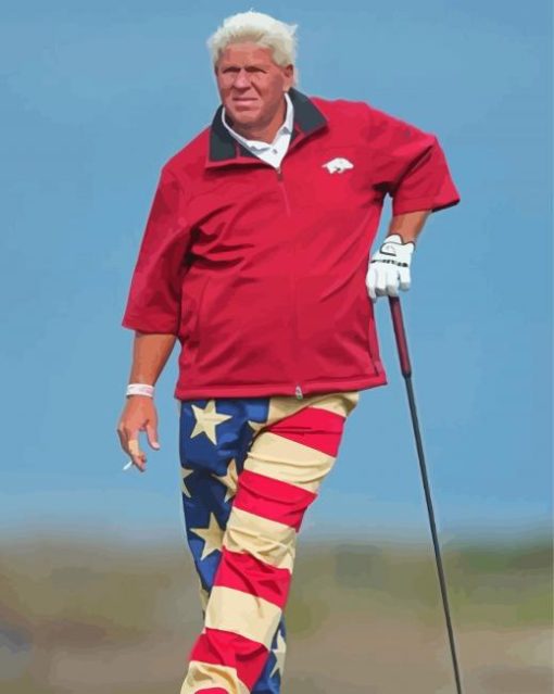 Professional Golfer John Daly paint by number