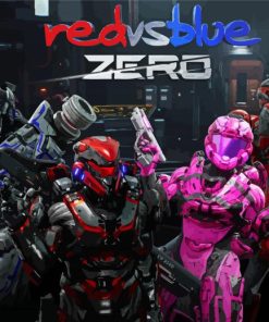 Red Vs Blue Game paint by number