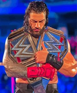 Roman Reigns Professional Wrestler paint by number