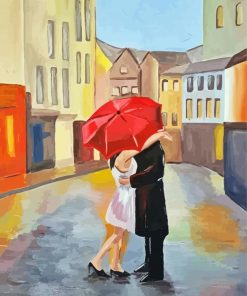 Romance Rain In Rain paint by number