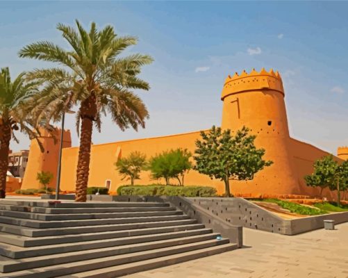 Saudi Arabia Masmak Fortress Riyadh paint by number