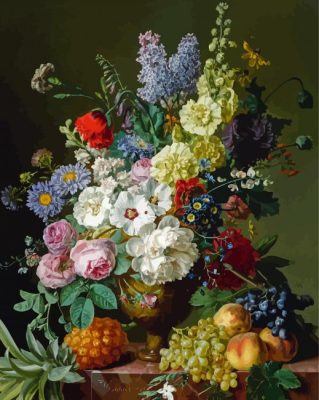 Still Life Of Flowers In A Vase Van Dael paint by number