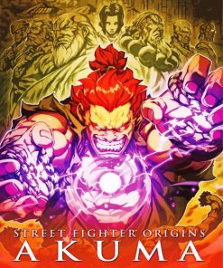 Street Fighter Origins Akuma Poster paint by number